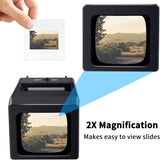 DigitPro 35mm Slide Viewer 2X Magnification LED Lighted Film &amp; Negative Viewer Battery Powered w/ 2 AAA Included image 4