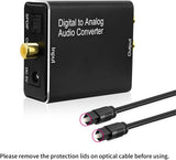 Digital to Analog Audio Converter SPDIF Optical/Coaxial to RCA L/R &amp; 3.5mm AUX Adapter USB Powered image 1