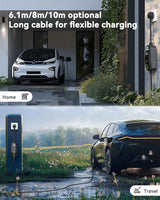 EVDANCE 6m EV Charging Cable 3 Pin UK Plug to Type 2 Charger 10A 2.4kW IP66 LCD image 4