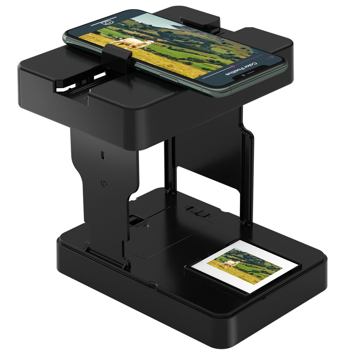 DigitConvert 35mm Mobile Film Scanner Slide &amp; Negative Viewer for Smartphone LED Backlight Black image 0