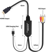 Anber-Tech RCA to HDMI Converter Cable 1080P AV Composite CVBS Video Audio Adapter for TV Monitor Camera image 3