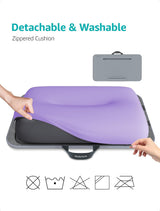 Istudyniture Large Lap Desk for Laptop Up to 17” Portable Cushion Bed Tray Stand Purple image 1