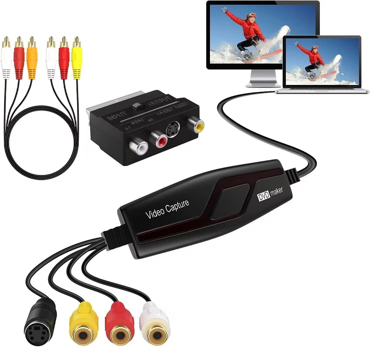 DIGITNOW USB Video Capture Card VHS Hi8 Mini DV to Digital Converter for Windows Mac image 0