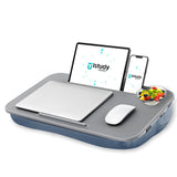 Istudyniture Large Lap Desk with Cushion for Up to 17" Laptop, Washable Cover, Grayish Blue image 0