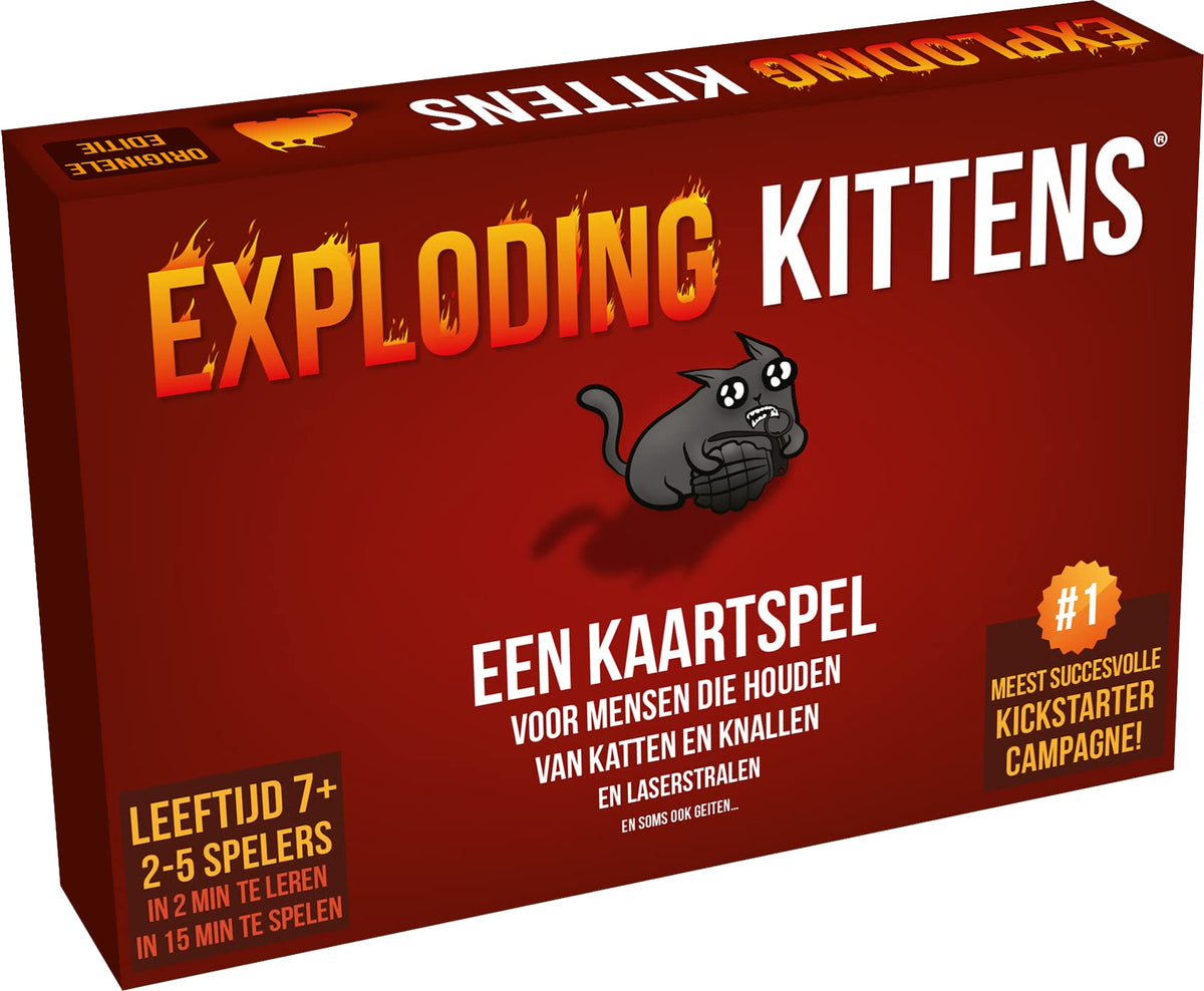 Exploding Kittens Dutch Card Game Original Edition Party Game 2-5 Players Asmodee image 0