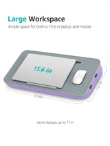Istudyniture Large Lap Desk for Laptop Up to 17” Portable Cushion Bed Tray Stand Purple image 4