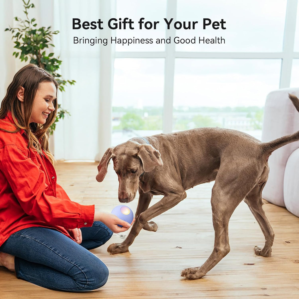 Cheerble Wicked Ball PE Interactive Dog Ball Purple Self Moving LED Rechargeable Toy image 6