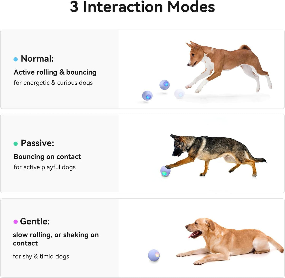 Cheerble Wicked Ball PE Interactive Dog Ball Purple Self Moving LED Rechargeable Toy image 1