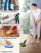 BIUBLE Cordless Electric Spin Mop Dual Motor Floor Cleaner LED Headlight Water Spray 300ml Tank Adjustable 50-Inch for Tile Wood Marble image 6