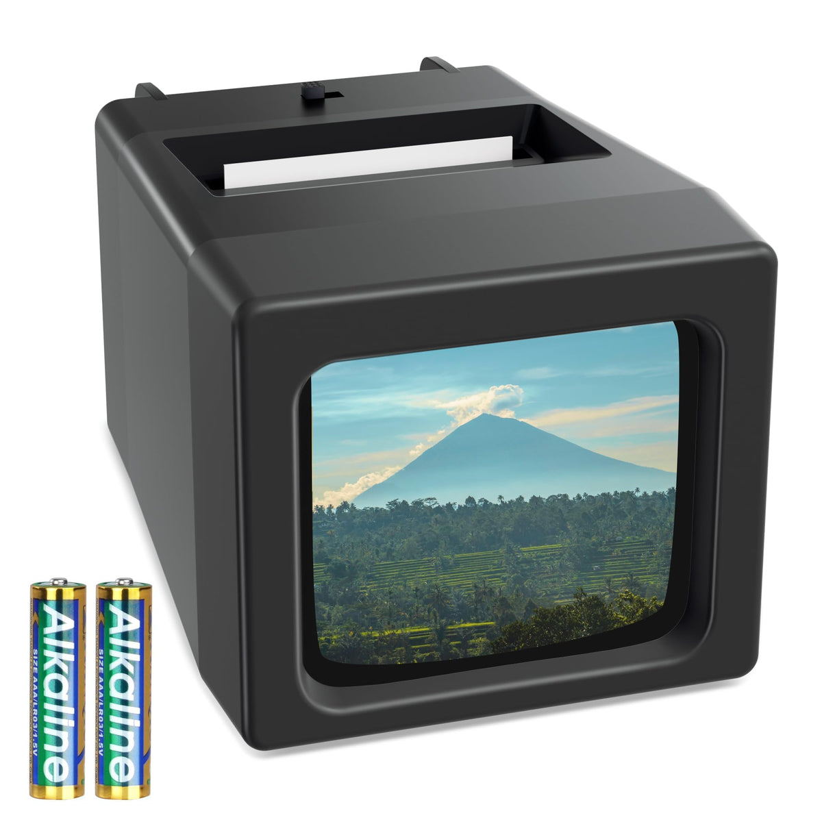 DigitPro 35mm Slide Viewer 2X Magnification LED Lighted Film &amp; Negative Viewer Battery Powered w/ 2 AAA Included image 0