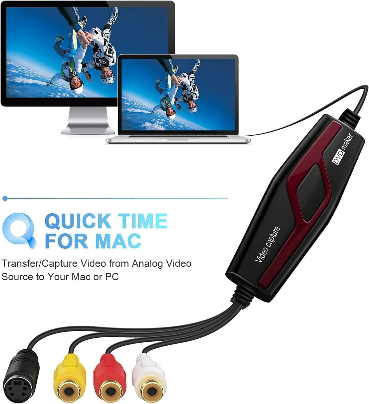 DIGITNOW USB Video Capture Card VHS Hi8 Mini DV to Digital Converter for Windows Mac image 2