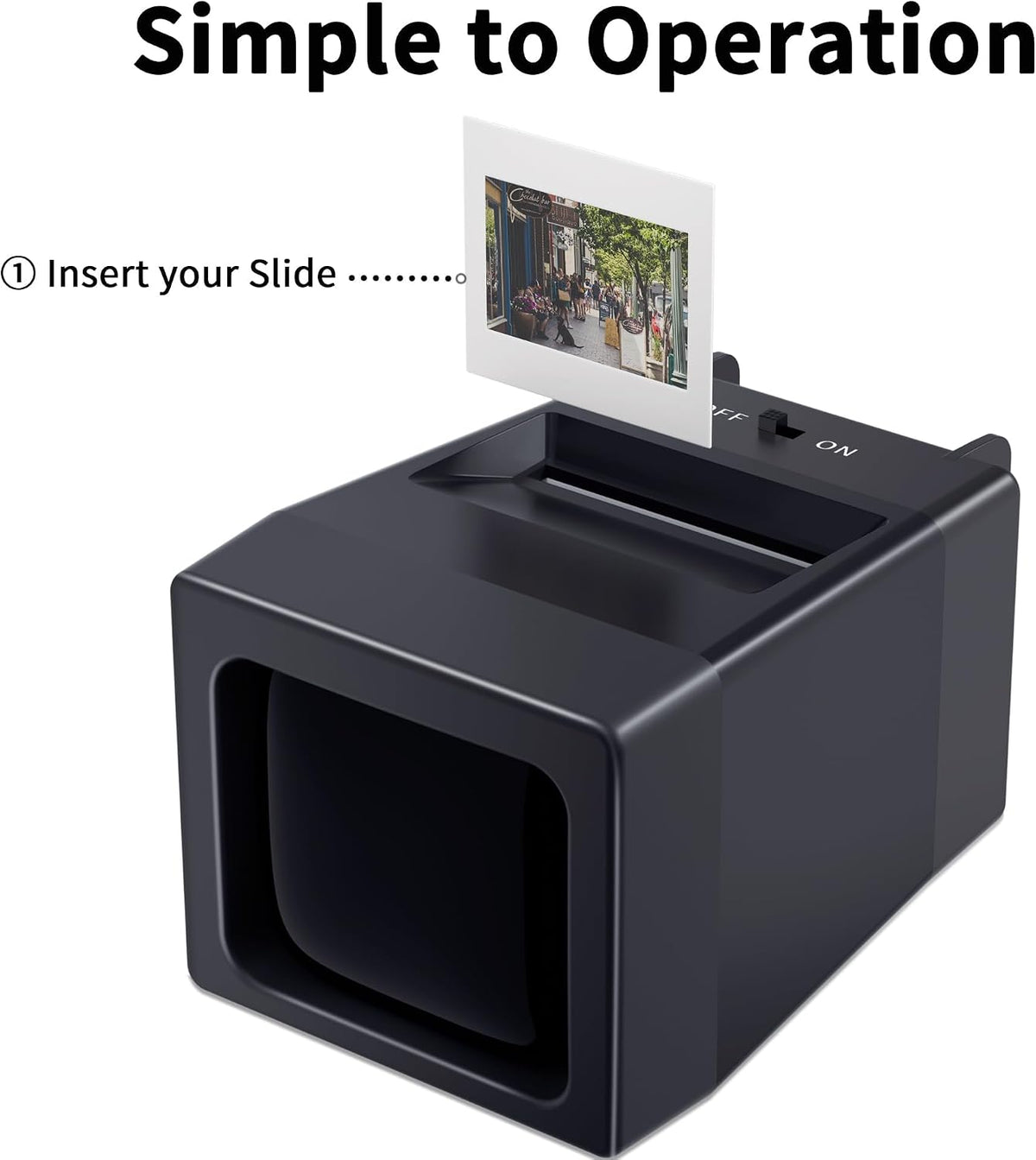 DigitPro 35mm Slide Viewer 2X Magnification LED Lighted Film &amp; Negative Viewer Battery Powered w/ 2 AAA Included image 3